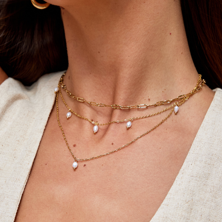 Kay Pearl Drop Layers Necklace