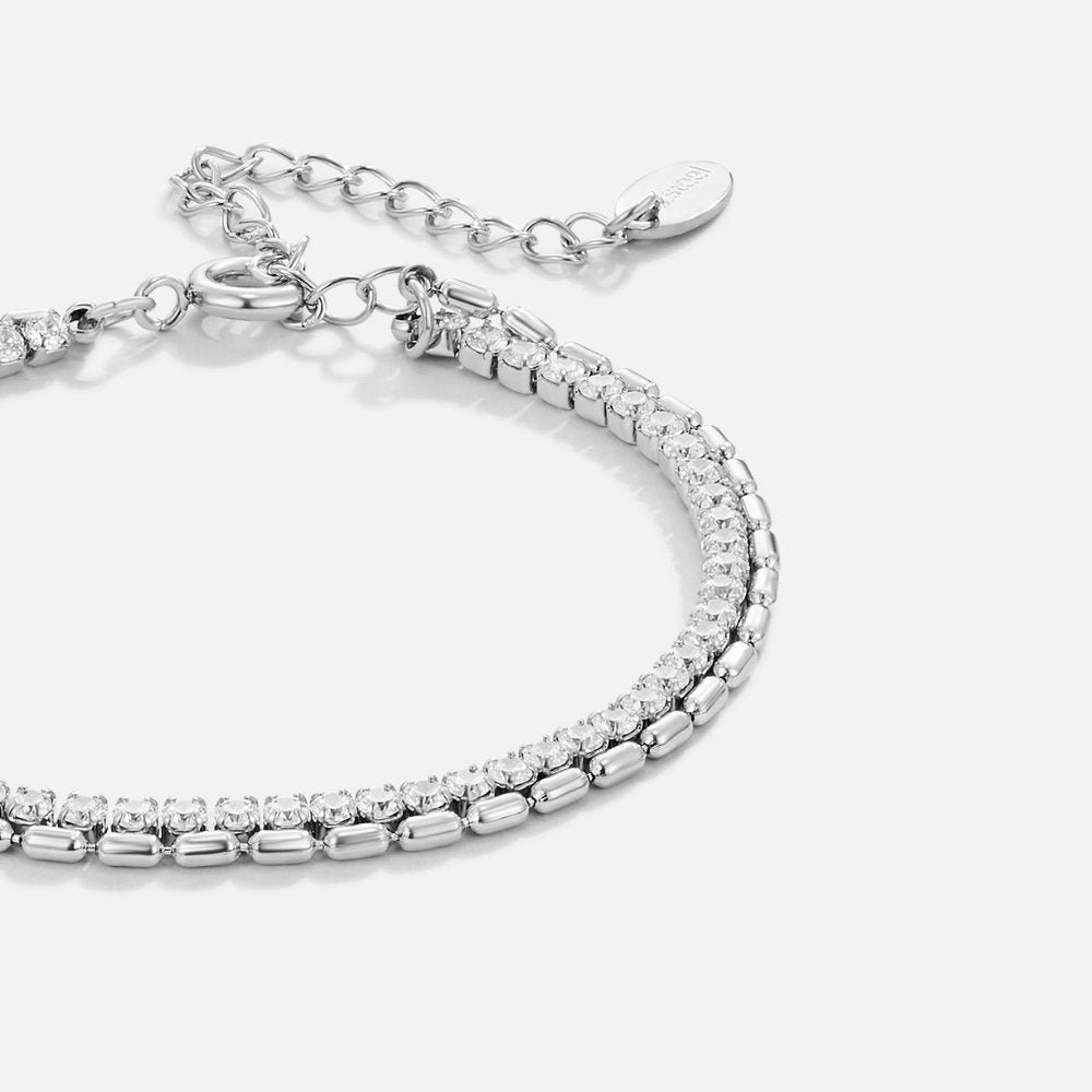 Aurelia Crystal Silver Bracelet