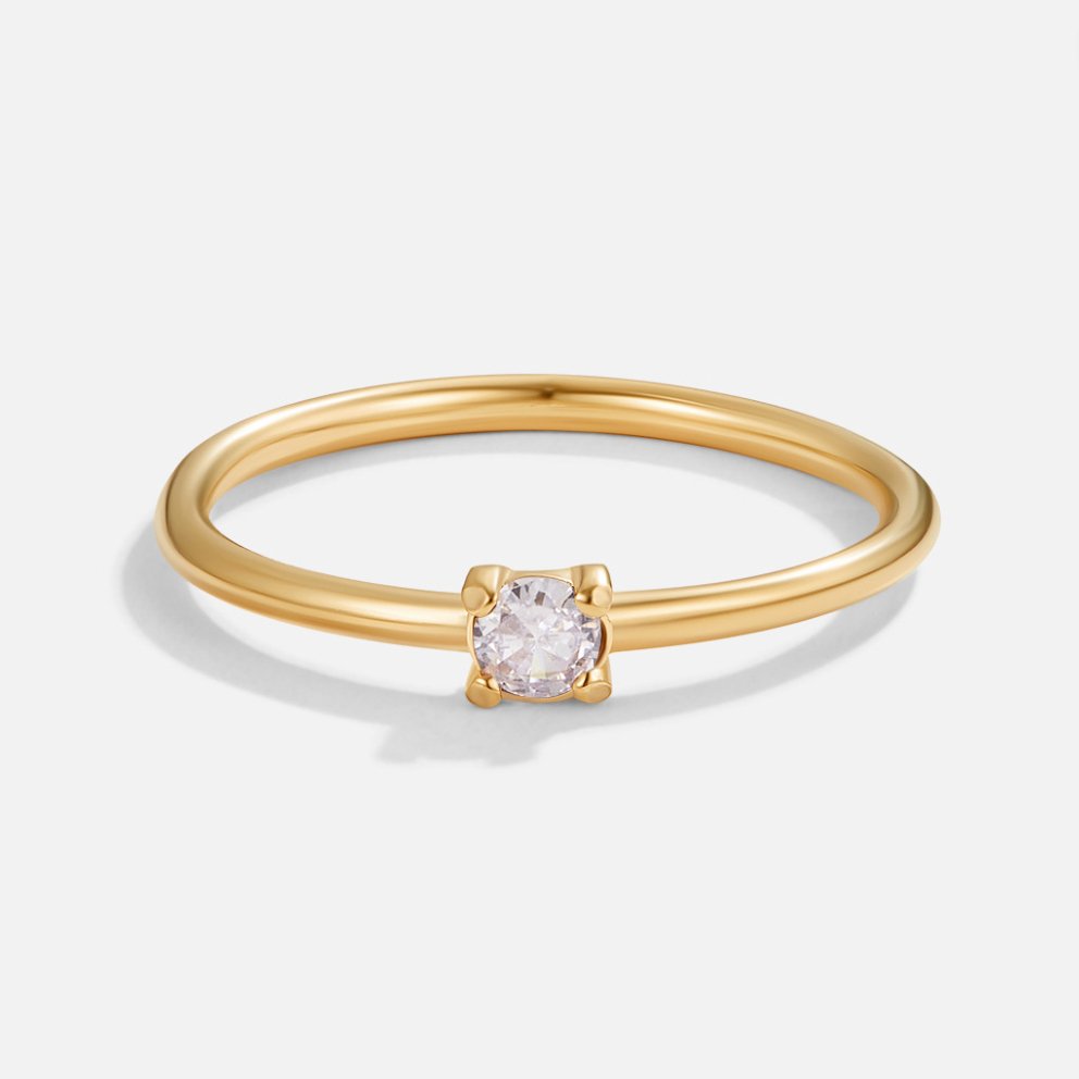 Birthstone gold rings