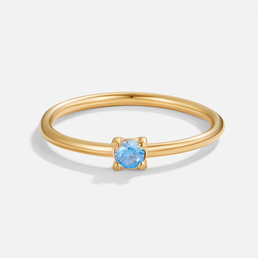 Birthstone gold rings