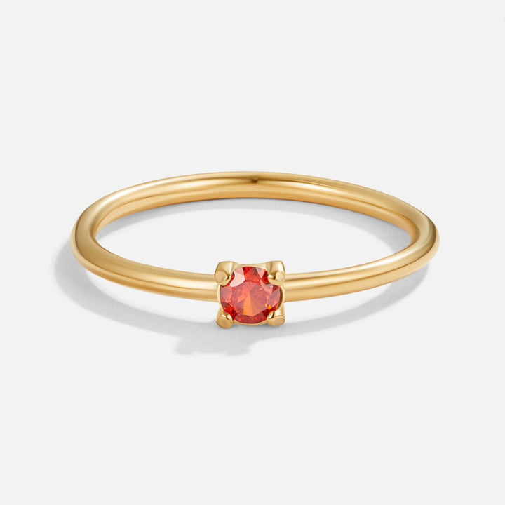 Birthstone gold rings
