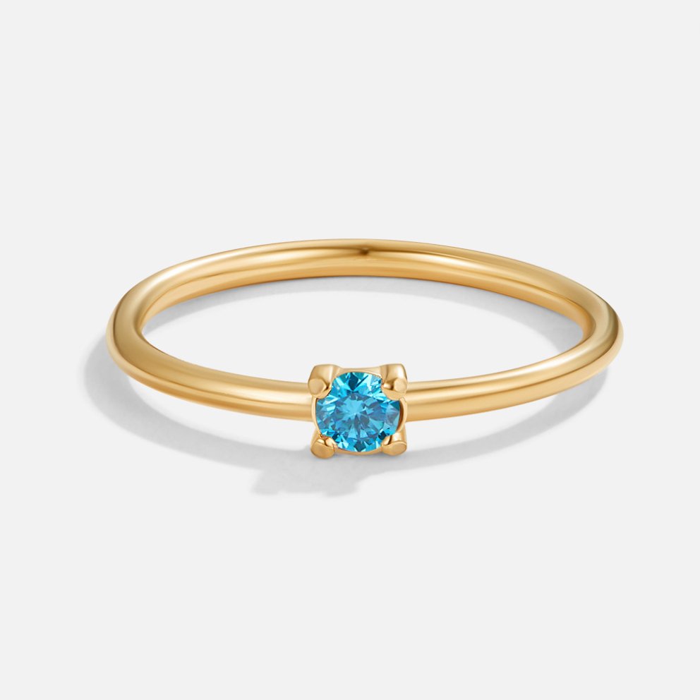 Birthstone gold rings