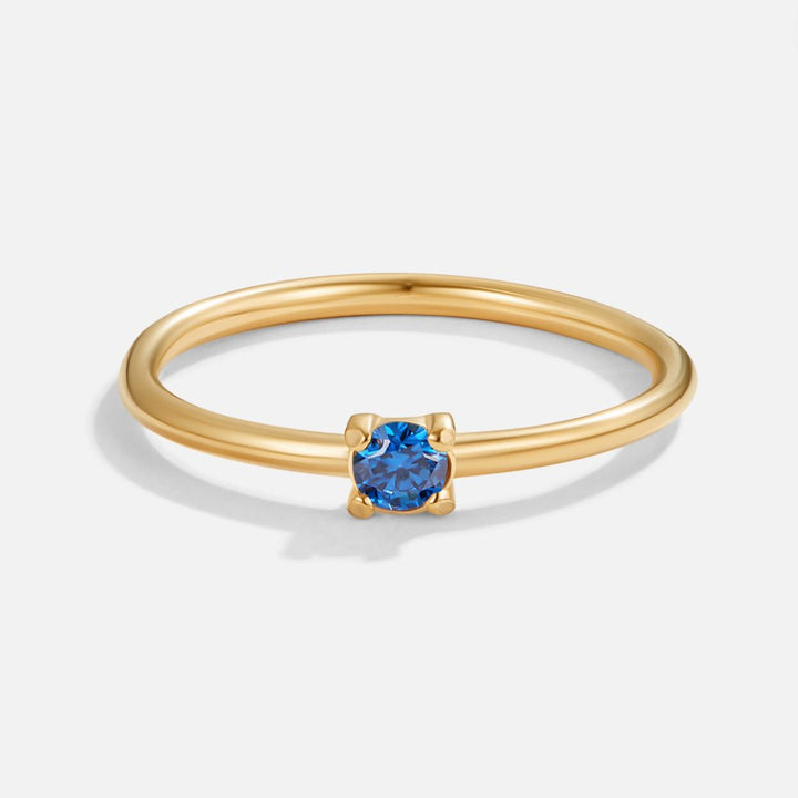 Birthstone gold rings