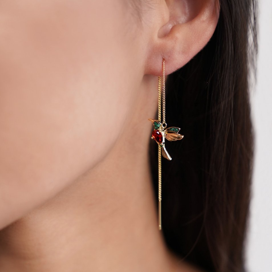 Stylish hummingbird earrings