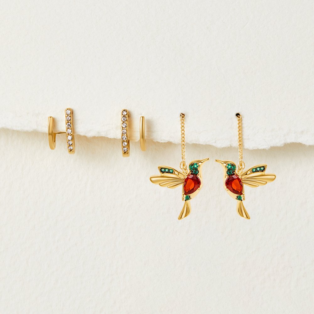 Stylish hummingbird earrings