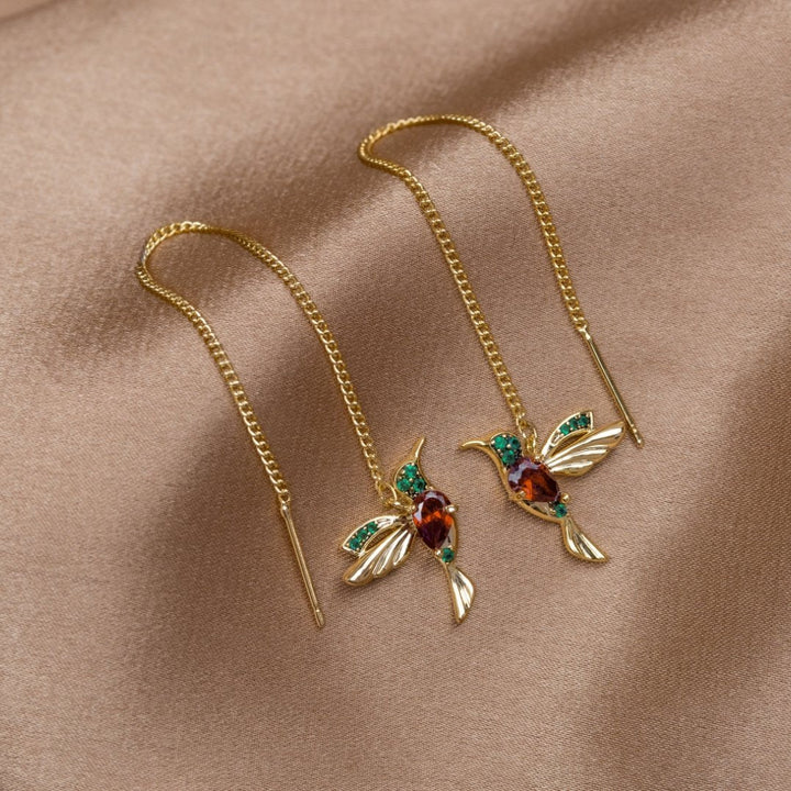 Stylish hummingbird earrings