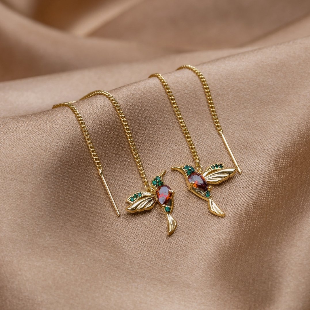 Stylish hummingbird earrings