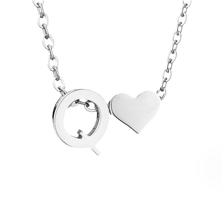 Eternal Love & Letter Silver Necklace