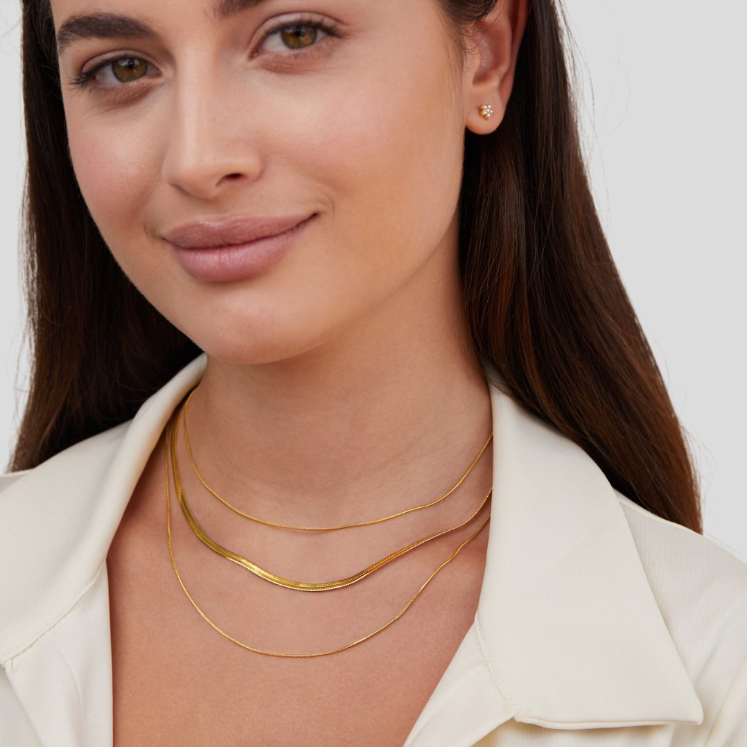Gold multi-layered necklace
