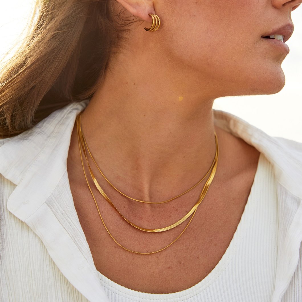 Gold multi-layered necklace