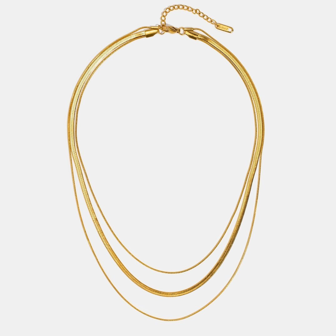 Gold multi-layered necklace