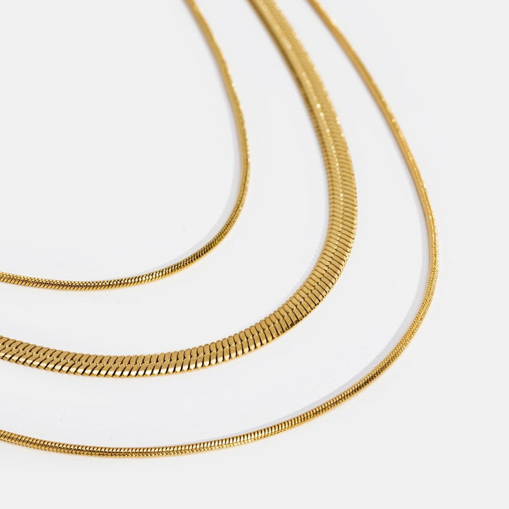 Gold multi-layered necklace
