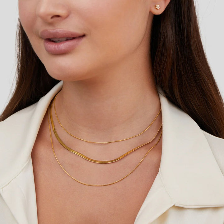 Gold multi-layered necklace