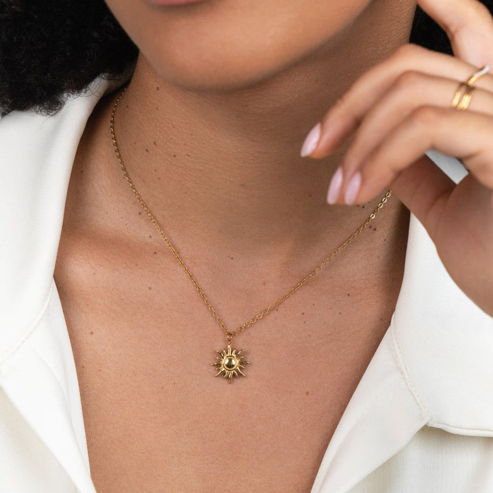 Golden sunbeam necklace