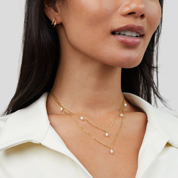 Kay Pearl Drop Layers Necklace