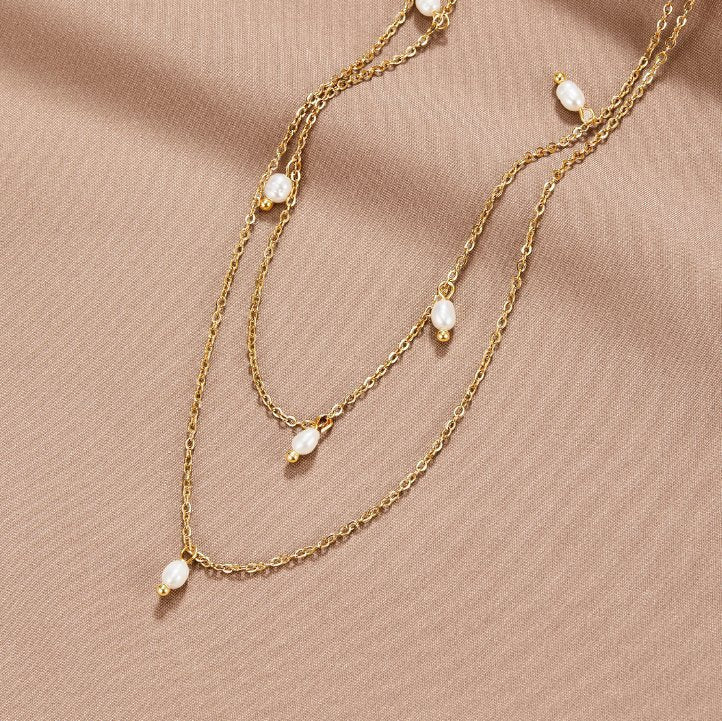 Kay Pearl Drop Layers Necklace