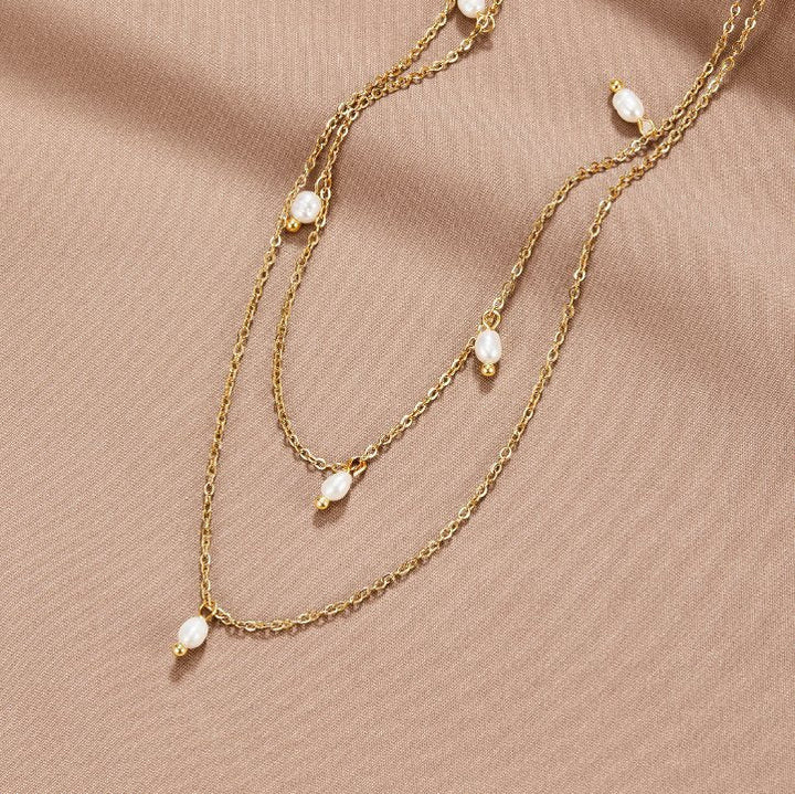 Kay Pearl Drop Layers Necklace