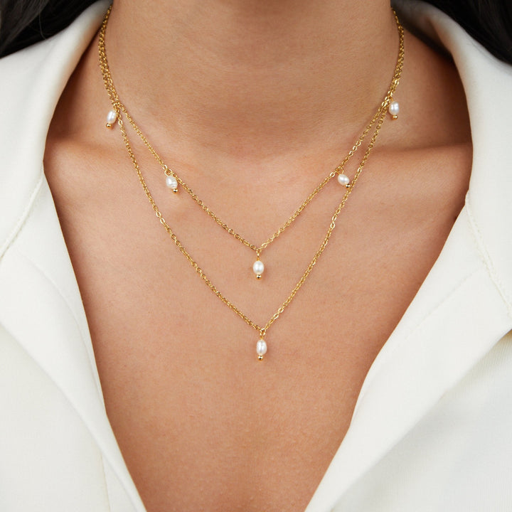 Kay Pearl Drop Layers Necklace