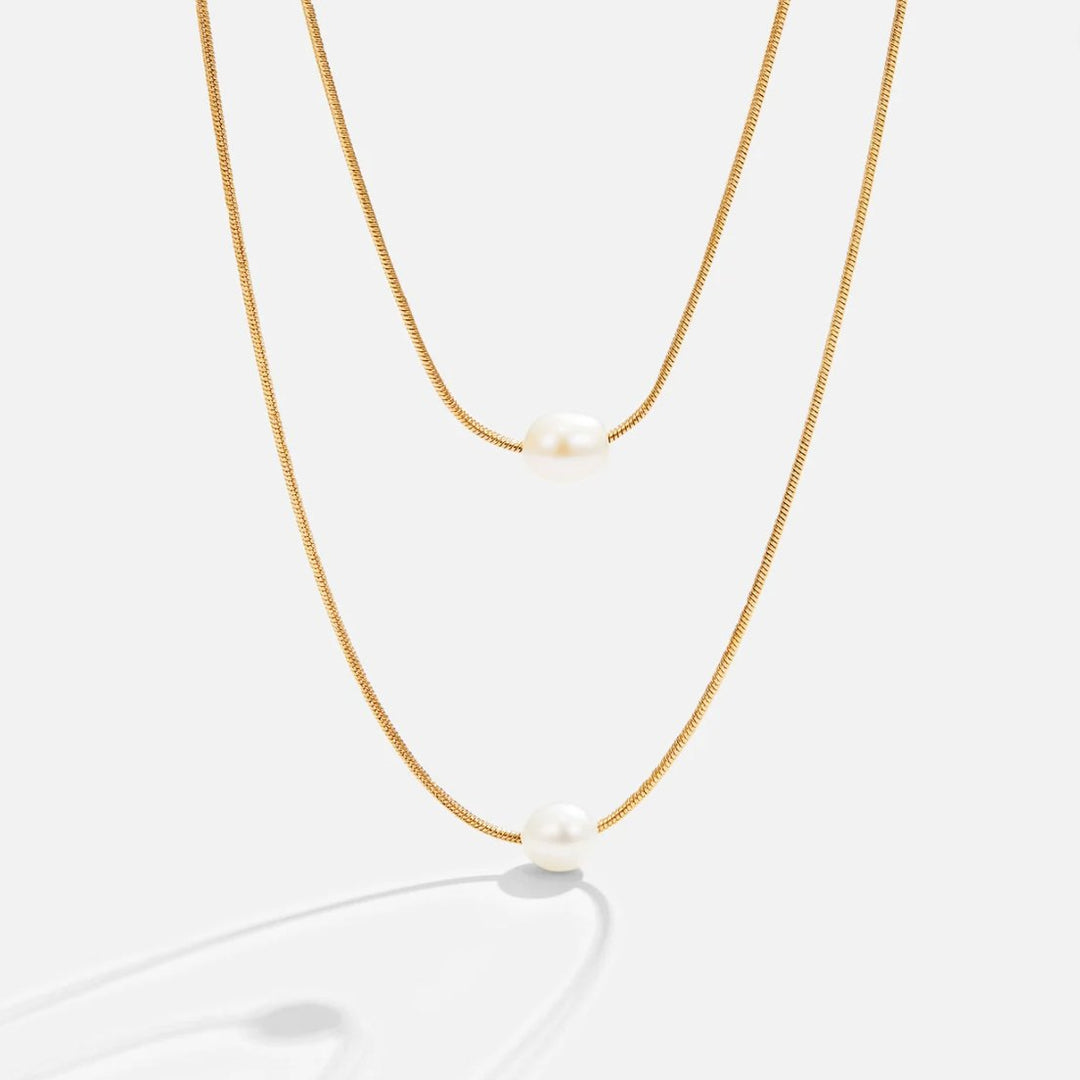 Layered freshwater pearl necklace