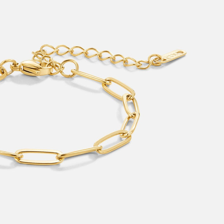 Clip-on gold bracelet