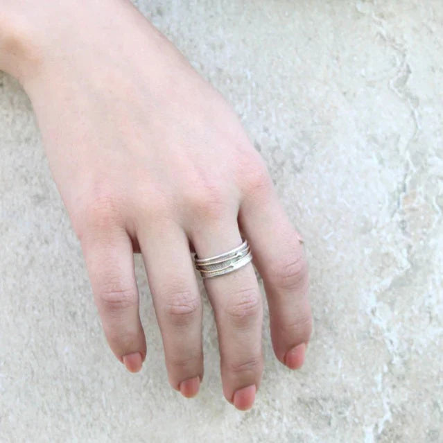 Shine - vintage gold layer silver ring