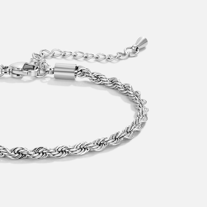 Twisted chain silver bracelet