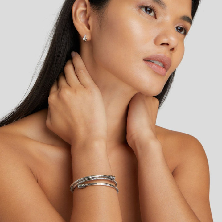 Twisted silver bracelet